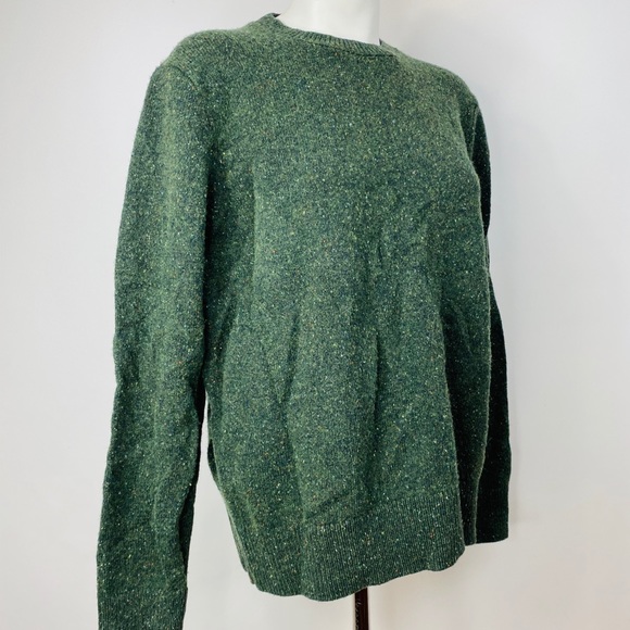 J Crew Crewneck Sweater Mens Large Green Pullover - Picture 8 of 11